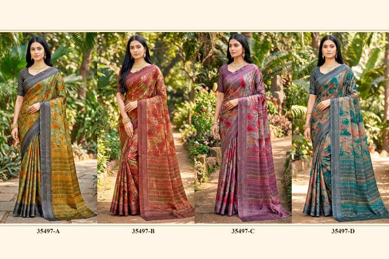 Vipul 35497 juliet chiffon Saree wholesale market in Mumbai